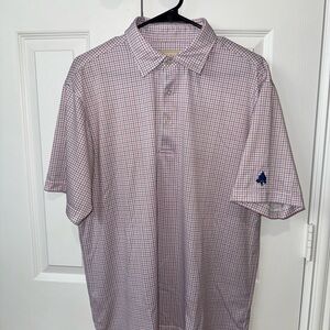 Men's Donald Ross Polo Shirt - Blue and White